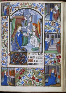 French - Annunciation with Meeting at the Golden Gate - Walters W24937R - Open Obverse