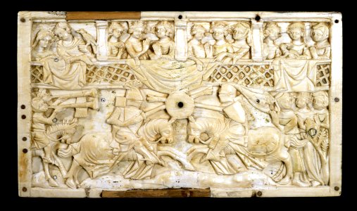 French - Box Lid with a Tournament - Walters 71274