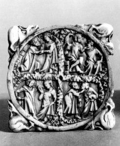French - Mirror Case with Pairs of Lovers - Walters 71168