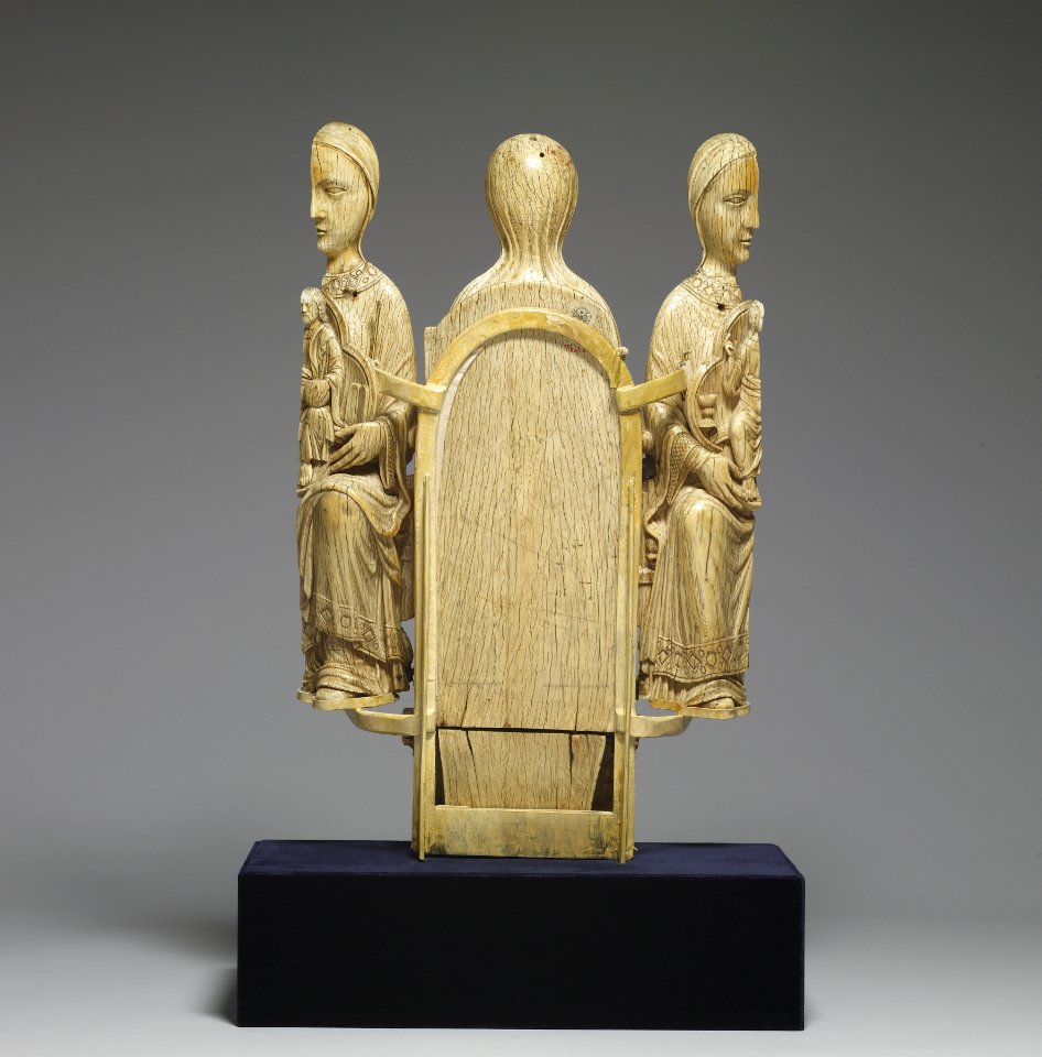 French - Opening Madonna Triptych - Walters 71152 - Back Open
