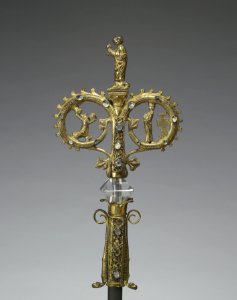 French - Choirmaster's Crozier with Saints Valerie, Martial, and Michael - Walters 5383