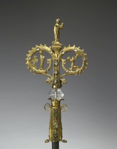 French - Choirmaster's Crozier with Saints Valerie, Martial, and Michael - Walters 5383 - Back