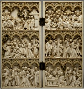 French - Diptych with Scenes from the Passion of Christ - Walters 71179 - Open