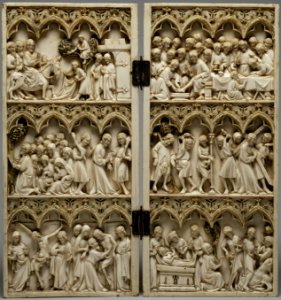 French - Diptych with Scenes from the Passion of Christ - Walters 71179 - Open photo