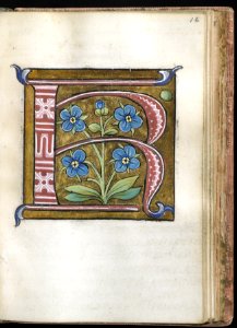 French - Leaf from Alphabet Book - Walters W20016R - Open Obverse