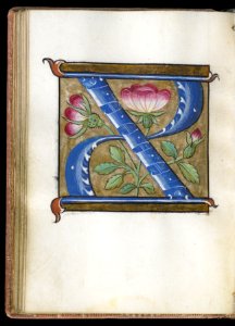 French - Leaf from Alphabet Book - Walters W20027V - Open Reverse