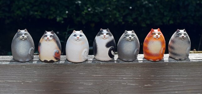 Clay decoration cat photo