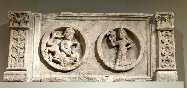 French - Lintel with Samson and Delilah - Walters 27580 photo