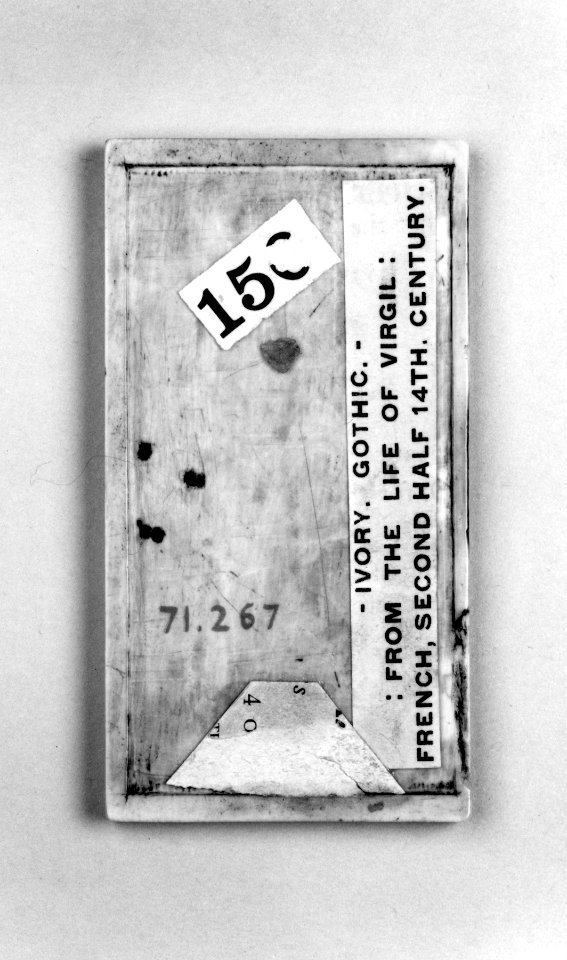 French - Writing Tablet with Scenes from the Lives of Virgil and Aristotle - Walters 71267 - Back