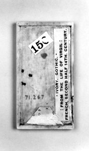 French - Writing Tablet with Scenes from the Lives of Virgil and Aristotle - Walters 71267 - Back