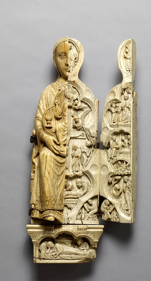 French - Opening Madonna Triptych - Walters 71152 - Left Open