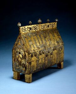 French - Reliquary Shrine with Scenes from the Life of Christ - Walters 44247 - Three Quarter