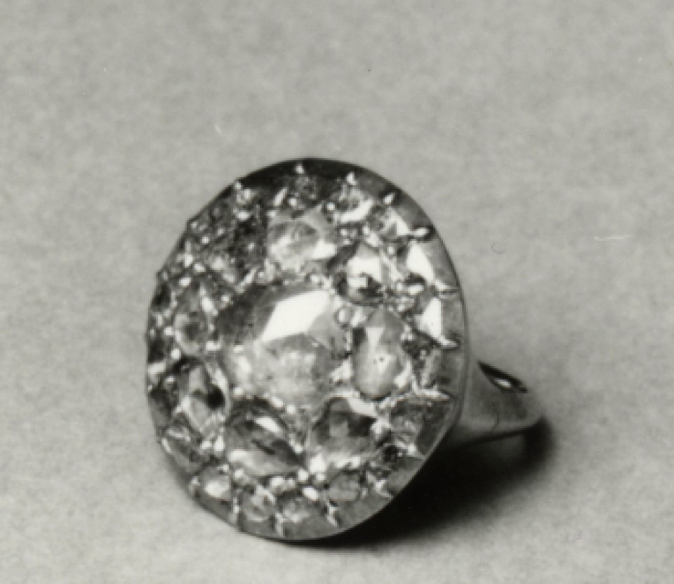 French - Ring with Cluster of Stones - Walters 571757 - Three Quarter