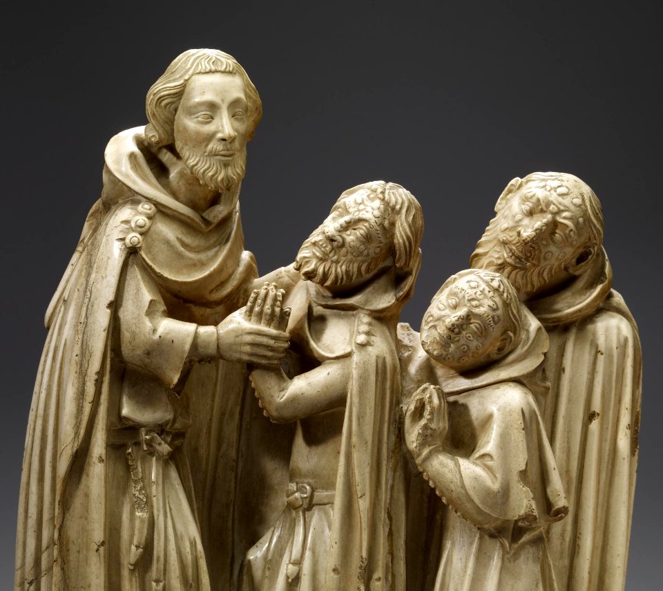 French - Saint Elzéar Curing the Lepers - Walters 2716 - Detail A