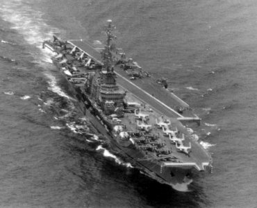 French carrier Foch (R99) in the Med 1973