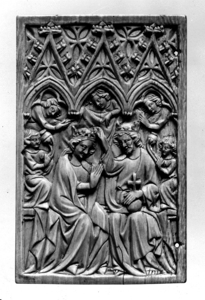 French - Wax Tablet with the Coronation of the Virgin - Walters 71203