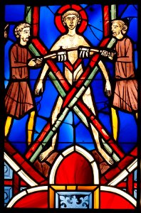 French - Window Panel with Saint Vincent on the Rack - Walters 4669