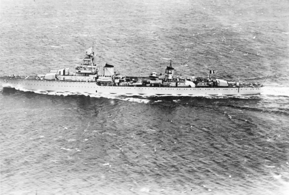 French cruiser Emile Bertin underway c1940