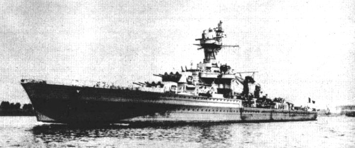 French cruiser Montcalm in the 1940s