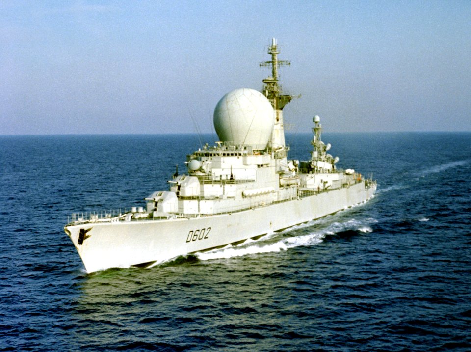 French destroyer Suffren (D 602) underway in 1983
