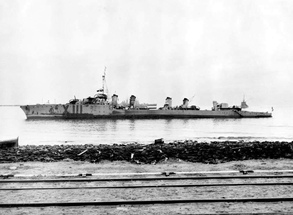 French destroyer Milan beached off Casablanca on 4 December 1942