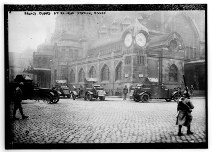 French guard at railroad station, Essen LCCN2014715823