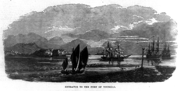 French naval expedition to the Indo-Chinese archipelago- Entrance to the port of Toumhai LCCN96512589