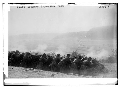 French Infantry firing from trench LCCN2014697186