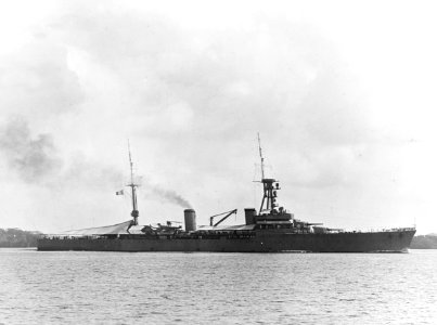 French heavy cruiser Tourville in Gatun Lake, Panama Canal zone, on 1 May 1929