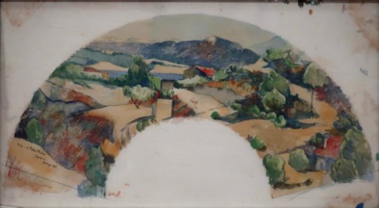 French Landscape after Cézanne by Paul Gauguin, 1885, gouache 