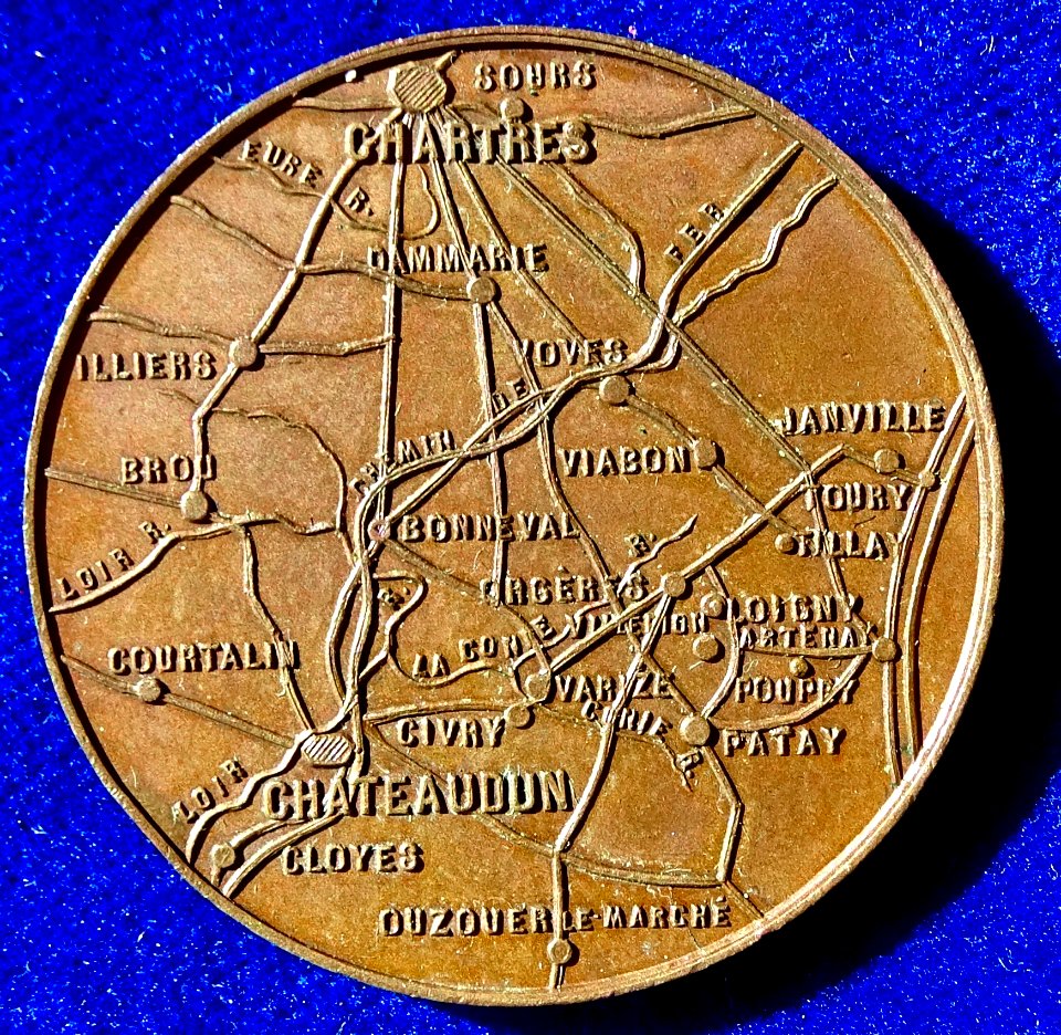 French Medal 1870 Battle of Loigny, reverse