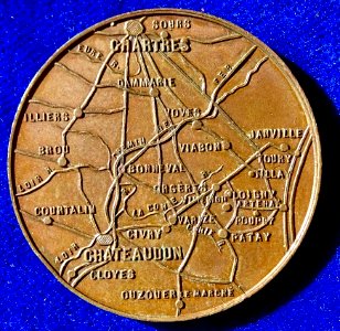 French Medal 1870 Battle of Loigny, reverse photo