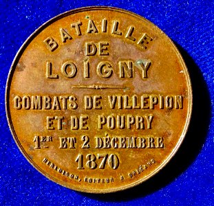French Medal 1870 Battle of Loigny, obverse photo