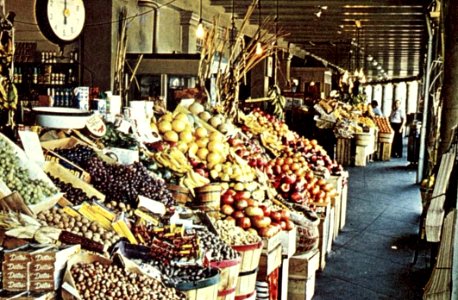 French Market in New Orleans, Louisiana (USA), circa in November 1966