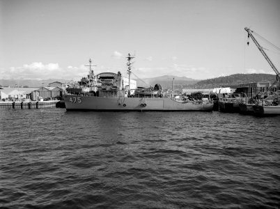 French minesweeper My Tho (M618) fitting out c1953 photo