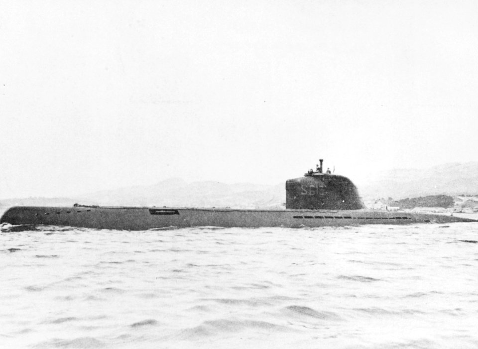 French submarine Roland Morillot at sea c1950