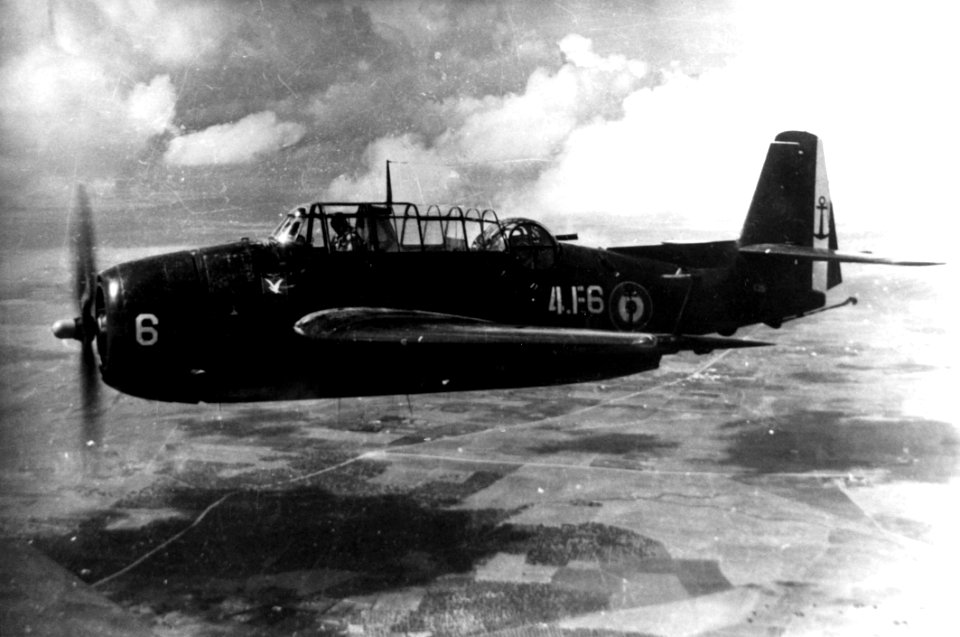 French TBM-3E of Flotille 4F in flight 1950s