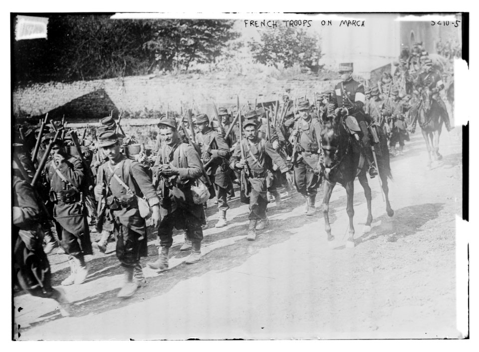 French troops on march LCCN2014697208