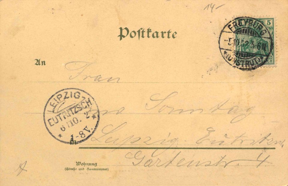 Freyburg, Unstrut, Sachsen-Anhalt - Jahns Haus und Schloss (back) (Zeno Ansichtskarten)