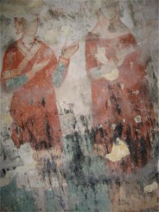 Fresco of Shota and Ia from the Kvabiskhevi church, Georgia
