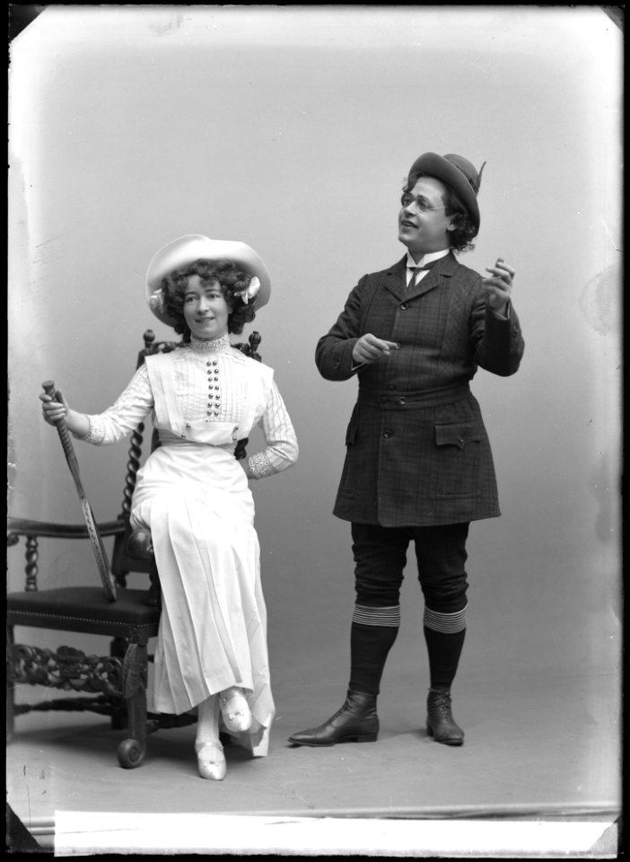 Frida Falk and Oscar Ralf in Fortunas gunstling at Oscarsteatern 1909 - SMV - NR003