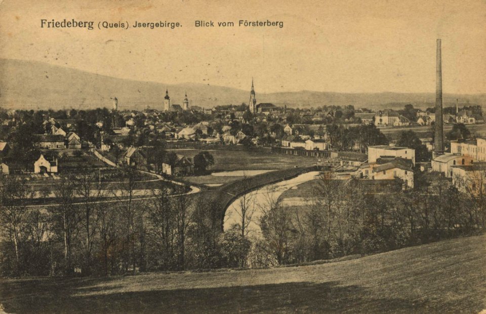 Friedeberg a. Queis, Schlesien - Stadtansicht vom Försterberg (Zeno Ansichtskarten)