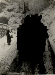 Fricastraße. Lastautoverkehr im Schnee. (BildID 15635514)