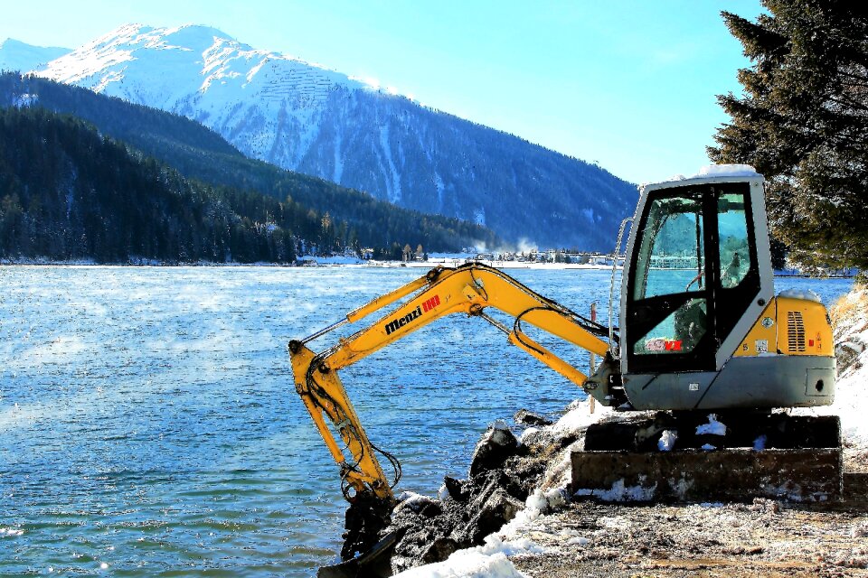 Lake beach landscape