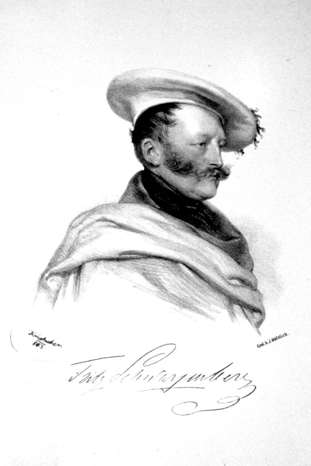 Friedrich Karl Schwarzenberg 1843 Litho