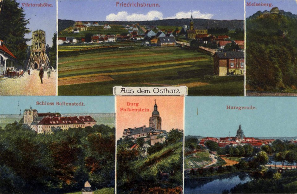 Friedrichsbrunn, Harz, Sachsen-Anhalt - Viktorshöhe; Friedrichsbrunnen; Meiseberg (Zeno Ansichtskarten)