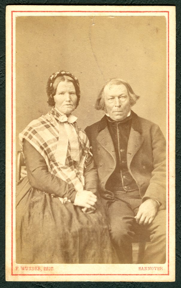 Friedrich Karl Wunder CDV altes Paar Bildseite
