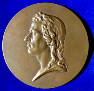 Friedrich Schiller, German Poet and Surgeon 100th Death Anniversary Medal Vienna 1905, obverse