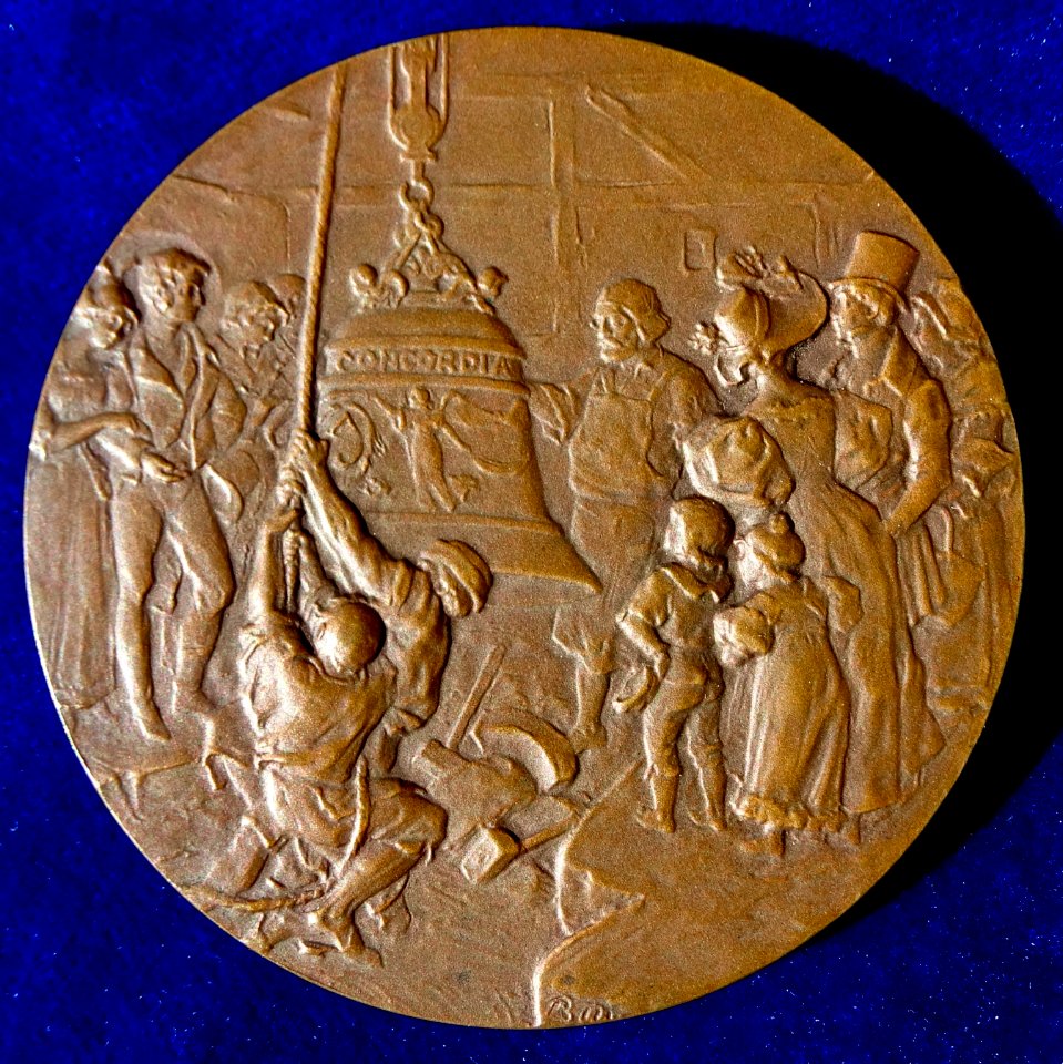 Friedrich Schiller, German Poet and Surgeon 100th Death Anniversary Medal Karlsruhe 1905 ND, reverse
