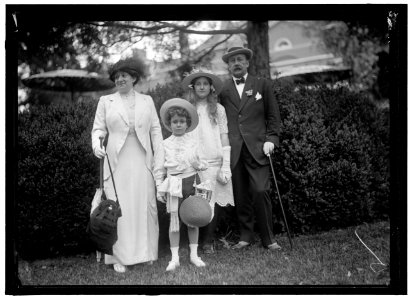 FRIENDSHIP CHARITY FETE. AMB. MACCHI DI CELLERO OF ITALY, WITH WIFE AND CHILDREN LCCN2016866349
